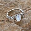 Vintage Oval Ring, Sun And Moon Design Ring, Moon Ring