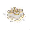 Dry Fruit Tray with Lid Appetizer Serving Plate Food Storage Container Snacks Dish Divided Nut Bowl