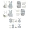 Silicone Easter Bunny Mold Flexible Flower Basket Casting Mold for Epoxy Plaster Wax DIY 3D Easter Decorations And Crafts Gift