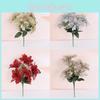 Christmas Decorative Flower With Bright Colors Party Home Decor Flowers Fake