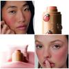 Pocket Powder Blusher Stick 6-color Lip Gloss Stick Highlights Brightens Natural Matte Rouge Blusher Blush Cream Stick
