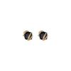 Personalized Dark Square Rhinestone Wheat Ear Studs - European & American Fashion High-Class Earrings for Women
