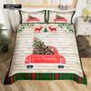Christmas Tree Santa Claus Duvet Cover Twin King Queen Boys Christmas Bedding Set Polyester Botanical Racing Car Comforter Cover