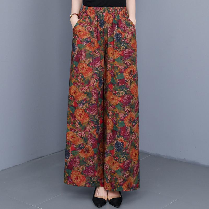 Summer Wide Leg Pants for Women Clothes Plus Size Casual High Waist Woman Trousers