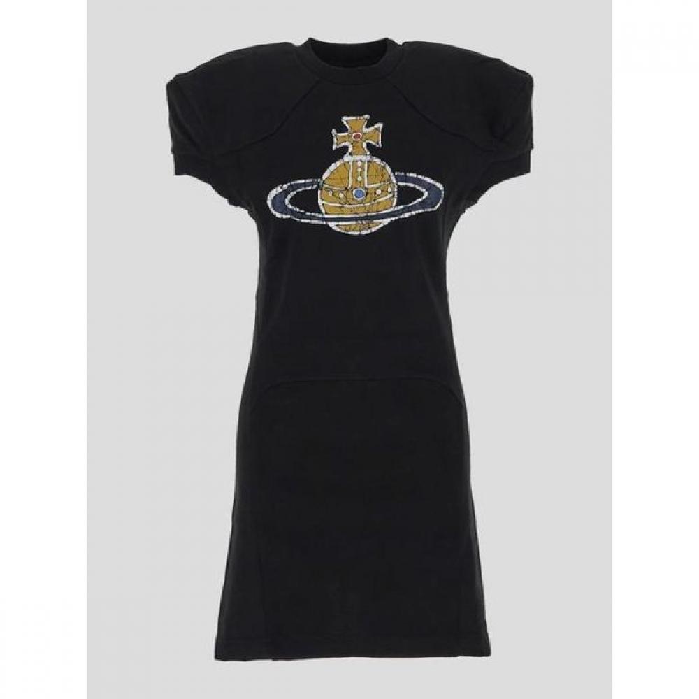 

24ss Vivienne Westwood Midi Dress 1i01000c J0006 N401 Black L (100 around)