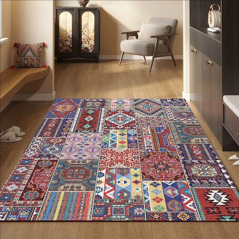 Extra Large Area Mat - Non-Slip Backing, Machine Washable Low-Pile Mat Non-Shedding Easy Clean Floor Mat for Living Room, Bedroom, Home Office