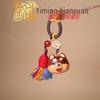 Ebony, Rosewood, Blackwood, & White Maple Akita Inu Keychain Pendant Phone Charm