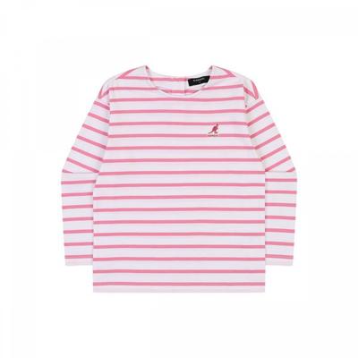 STripe Long Sleeve T shirT Pink Sa 0003