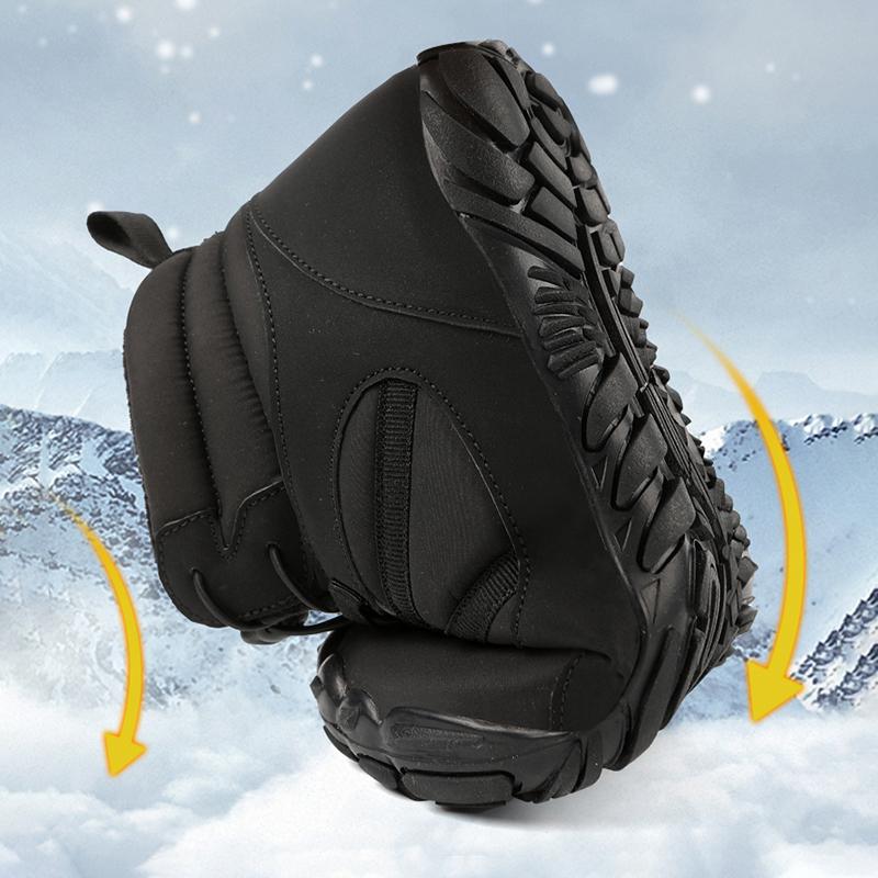 Men Women Waterproof Winter Boots Snow Barefoot Casual Shoes Outdoor Warm Work Shoes Ankle Shoes for Trekking Climbing Hiking