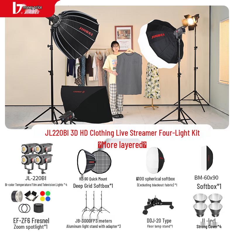 JINBEI 220W Bi-Color LED Video Light