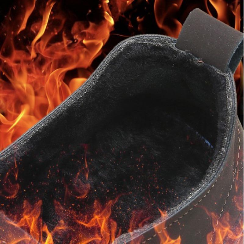 Casual leather shoes men's autumn and winter new soft sole trend versatile velvet comfortable warm men's cotton shoes genuine leather