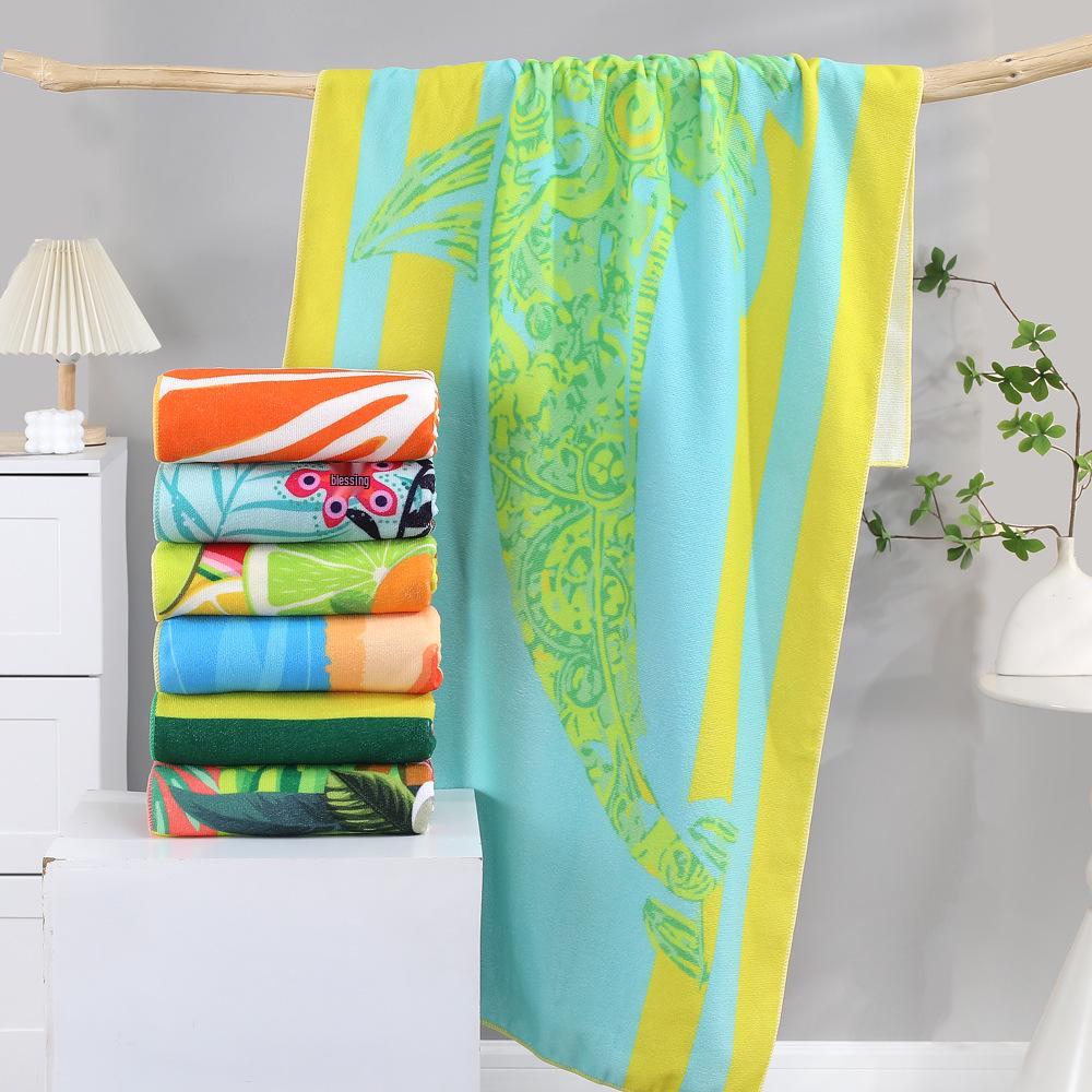 Superfine Fiber Extra-Large Absorbent Beach Towel with Reactive Printing