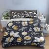 Christmas Gift and Ornament Pattern Bedding Duvet Cover Set Duvet Cover Pillowcases  (1*Duvet Cover 2*Pillowcases, without duvet insert)
