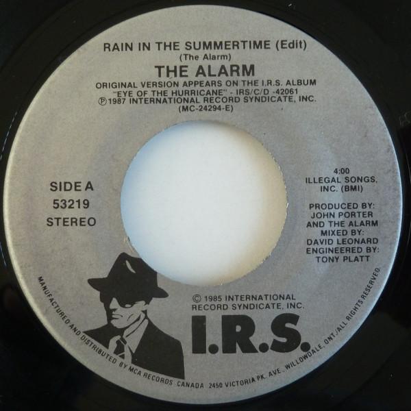 

7inch Record ALARM - Rain In The Summertime 53219 I.R.S. Records 1987 Canada Rock Used