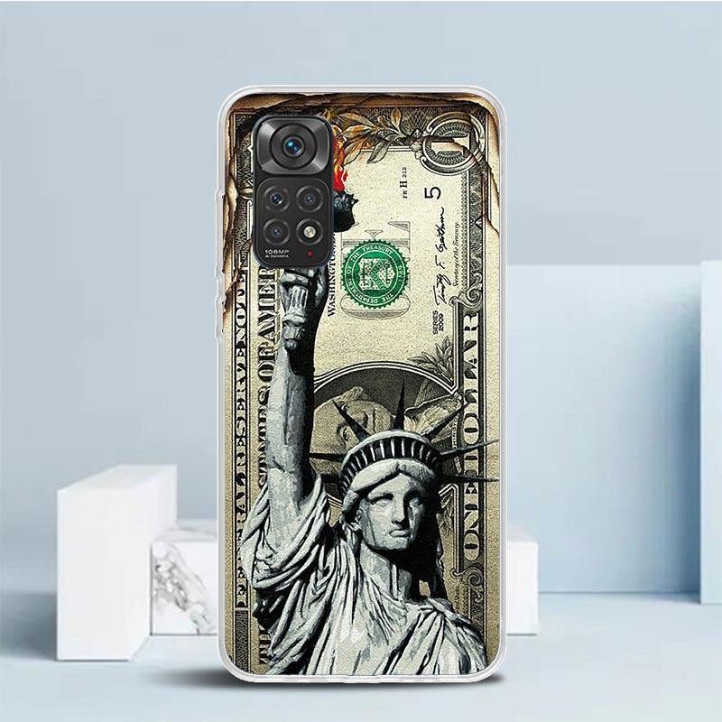 Banknote Dollar Cash Money Phone Case For Xiaomi Redmi Note 15 14 14S 13 12S 12 Pro Plus 11S 11 11T 11E 10S 10 + Soft TPU Back C