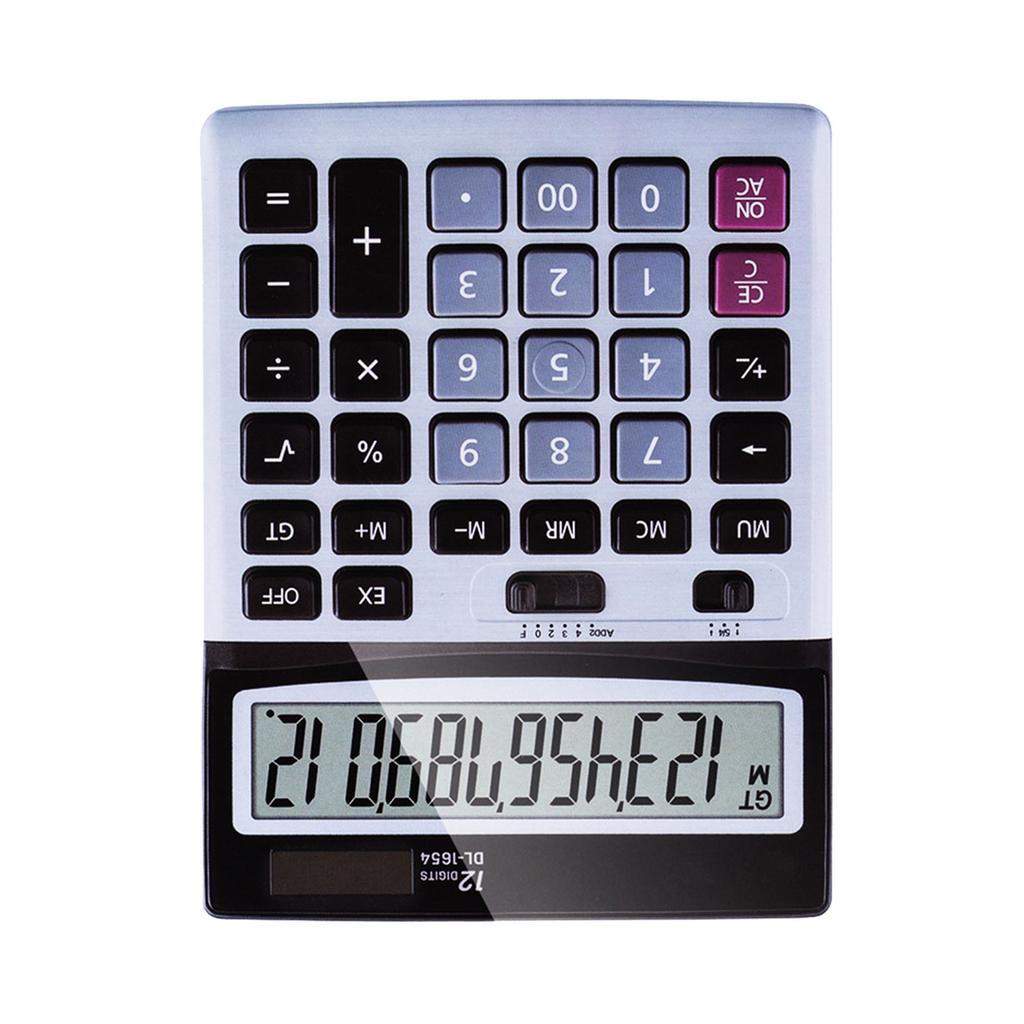 Dual Power Electronic Calculator Solar Powered Desktop Calculator 12 Digits Large Screen Calculators