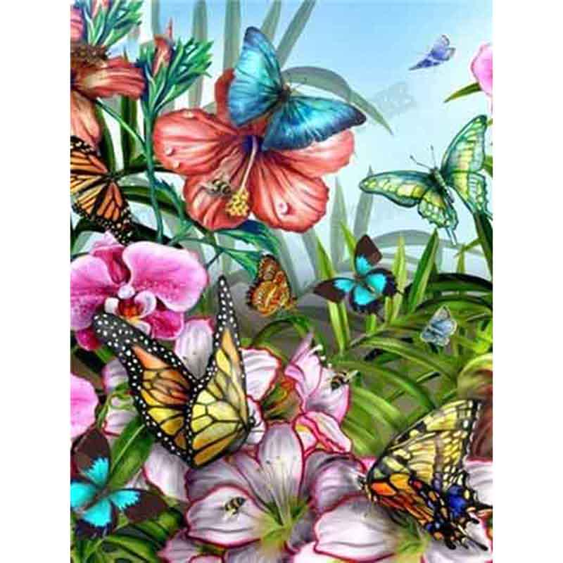 Butterfly DIY 5D Diamond Painting Full Round Resin Flower Diamond Embroidery Mosaic Rhinestone Cross Stitch Gift Home Decor