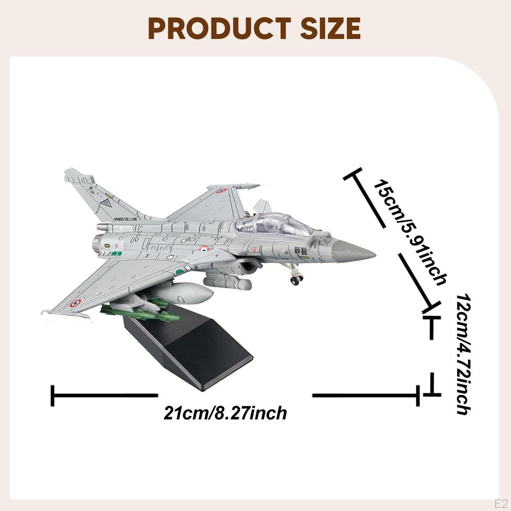 1:72 French Fighter Jet Model Quick Build with Stand Ornament Plane Airplane Toy for Bar Office Home