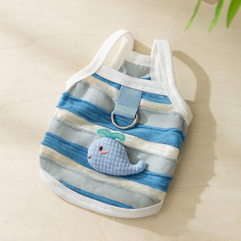 Dog Clothes Summer Thin Embroidered Avocado Sling Small and Medium Bigbear Puppy Cat Vest Pet Clothes