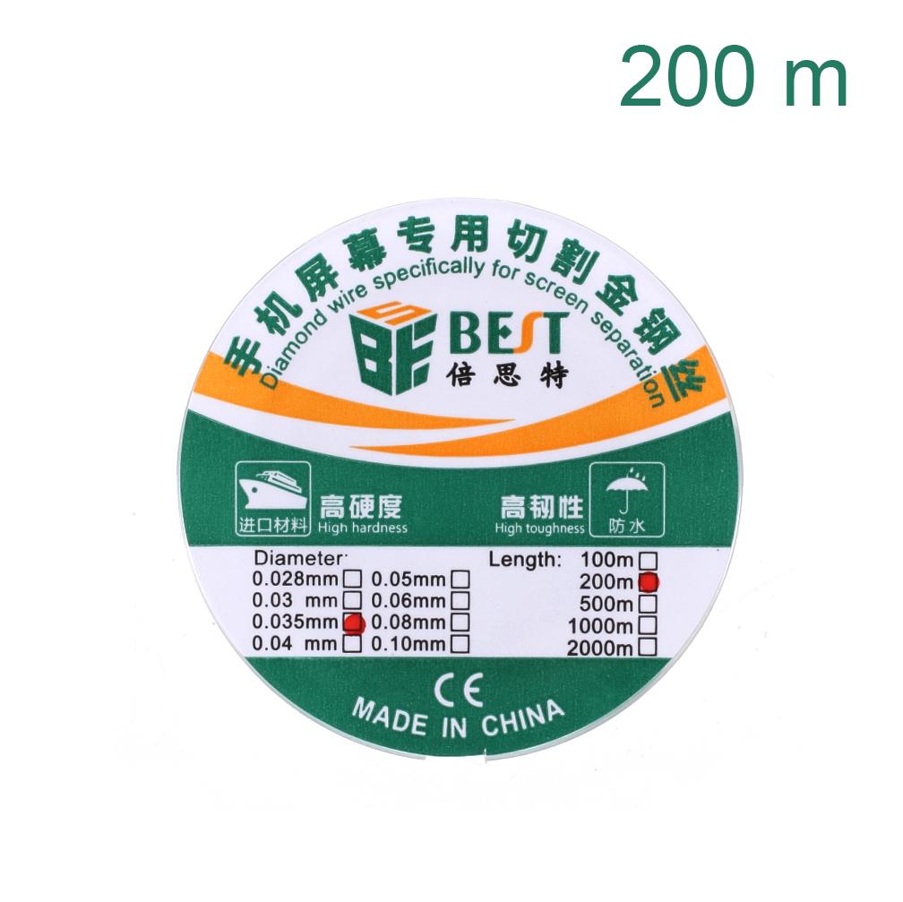 

BEST 0.035mm*200m High Hardness Toughness LCD Screen Separation Diamond Wire Mobile Phone Repair Tool A