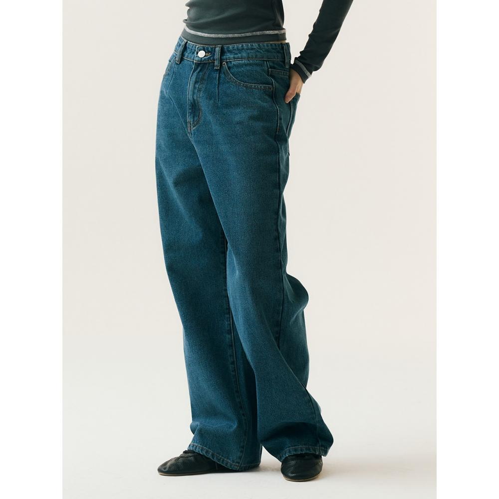 

Свободные джинсовые брюки с нашивкой-логотипом FREI СИНИЕ