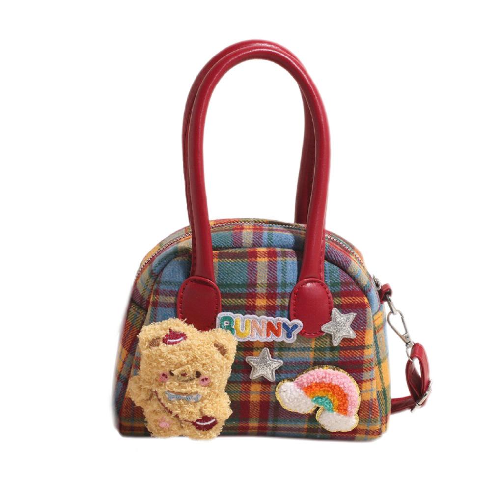 

Going out small bag women s 2025 new crossbody pillow bag summer popular fashion plaid cloth bag shoulder bag