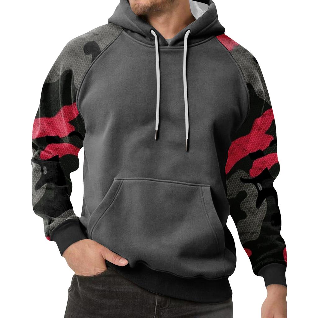 Men's Camouflage Sweatshirt Hoodie Men's Sports Large Size Casual Sweatshirt