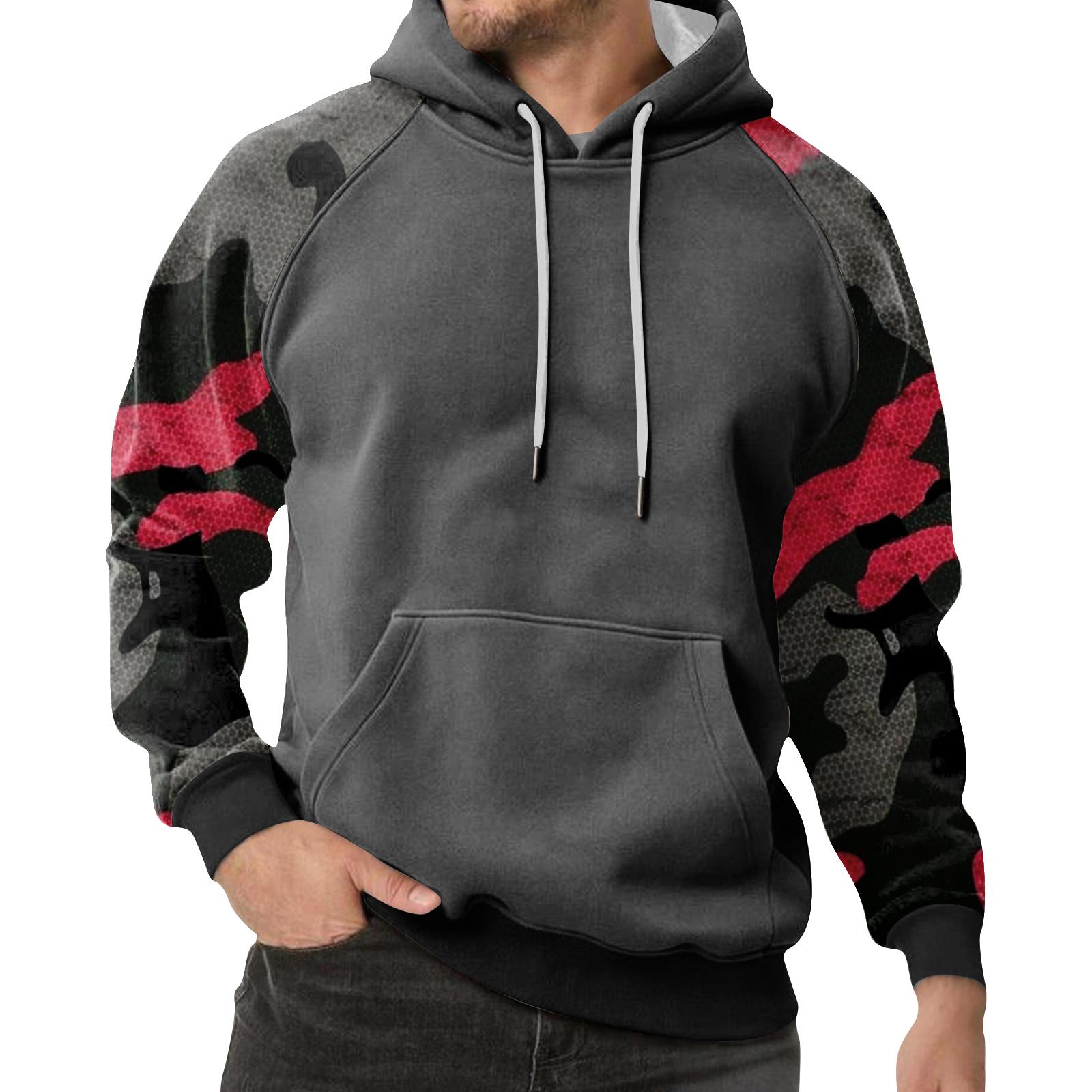 

Мужская камуфляжная толстовка с капюшоном, мужская спортивная большого размера, повседневная толстовка XXL