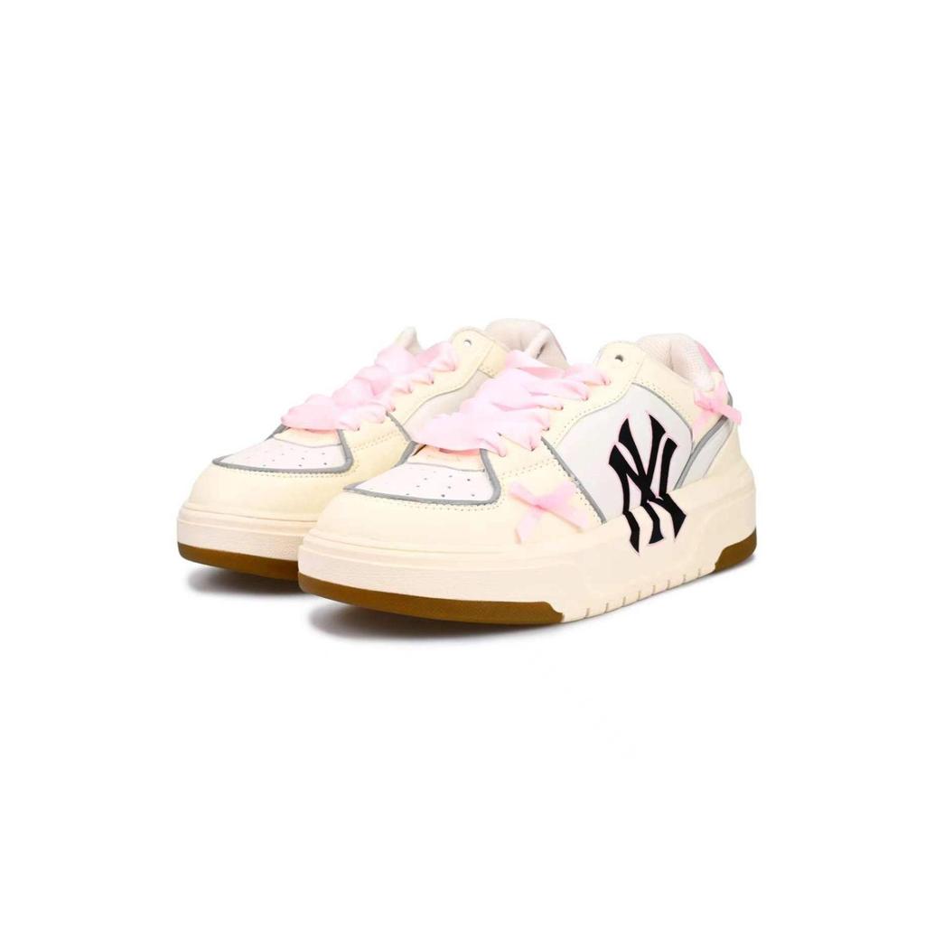 MLB Chunky Liner Low top Skateboard Shoes Unisex Pink White 3ASXCA12N-50IVS(Team6-)