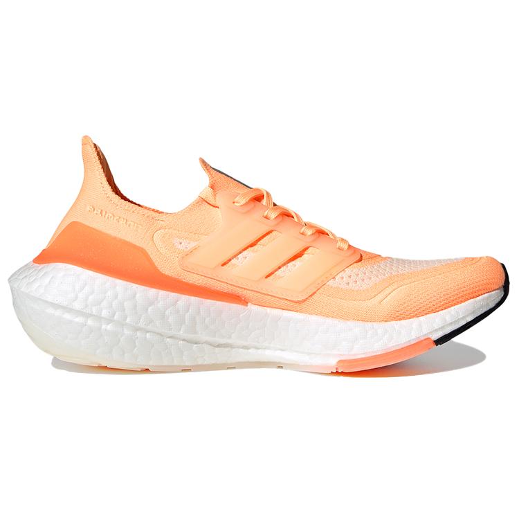 New Adidas Ultra Boost 21 White Acid Orange Women's FZ1917