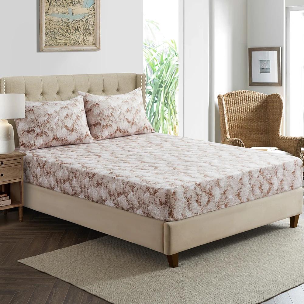 Colorful Plaid Fitted Sheet Twin Queen 3Pcs Geometric Grid Bed Sheet Set Microfiber Lattice Checkerd Bed Sheets - Deep Pocket