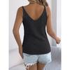 2026 Spring/Summer Solid Color Hollow Button Sweater Women's Vest Knitwear Vacation Top