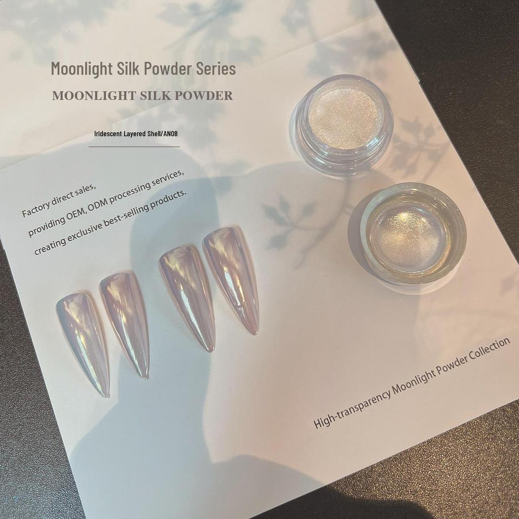 Sky Realm Moonlight Nail Art Powder - Silver Aurora 2023 Edition