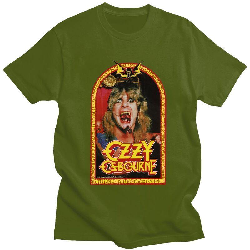 Custom Heavy Metal Rock Ozzy Osbourne T Shirts Men Pure Cotton Tee Tops Tshirt Tshirt Clothing