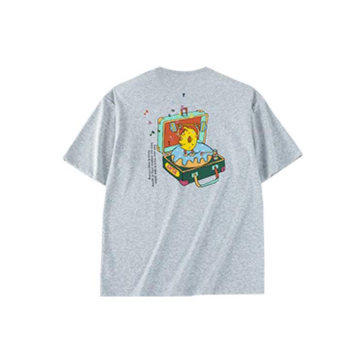 ANTA T Shirts Unisex Gray Crew Neck Moderate Straight Fit 972328108-2