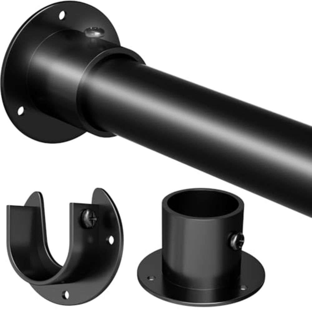 2Pcs Versatile Closet Rods Support Bracket Wardrobe Hanging Rod Ends Bracket  Wardrobe