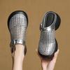 Mesh Platform High Heels Weave Women Slippers Hollow Sandals Mules Casual Shoes Woman 2025 Summer Fad Beach Loafers Slides Dress