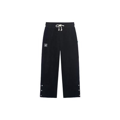 Badfive Sichuan Series Solid Color Straight Loose Knit Sports Pants Men Bottoms Black AKLSH11-1