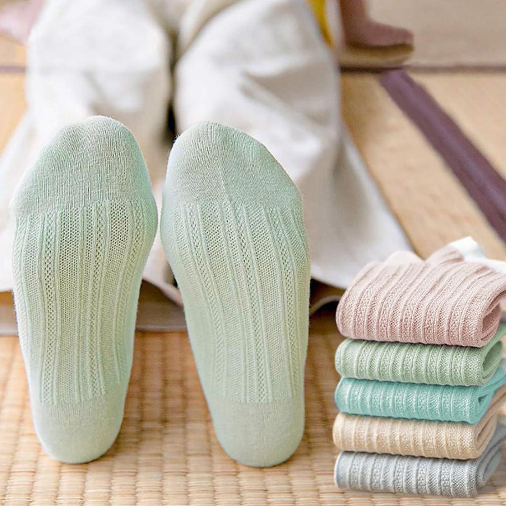 DAMILY Ankle Summer Breathable Sizes Women's Socks, Socks, Cotton, Cute, Stylish, Mesh, Comfortable, Casual, 5-Pair Set, 22-24.5cm