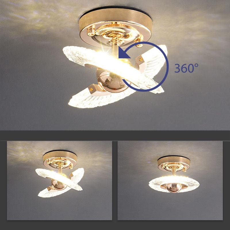 Crystal LED Ceiling Light Indoor Lighting Stairs Corridor Corridor Aisle Stairs Kitchen Dining Tables Decorative Ceiling Lamps