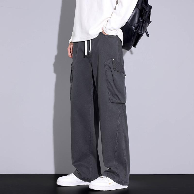 Men's Overalls Autumn New Loose Straight American Trendy Brand Wide-leg Casual Spring and Autumn Sports Long Pants
