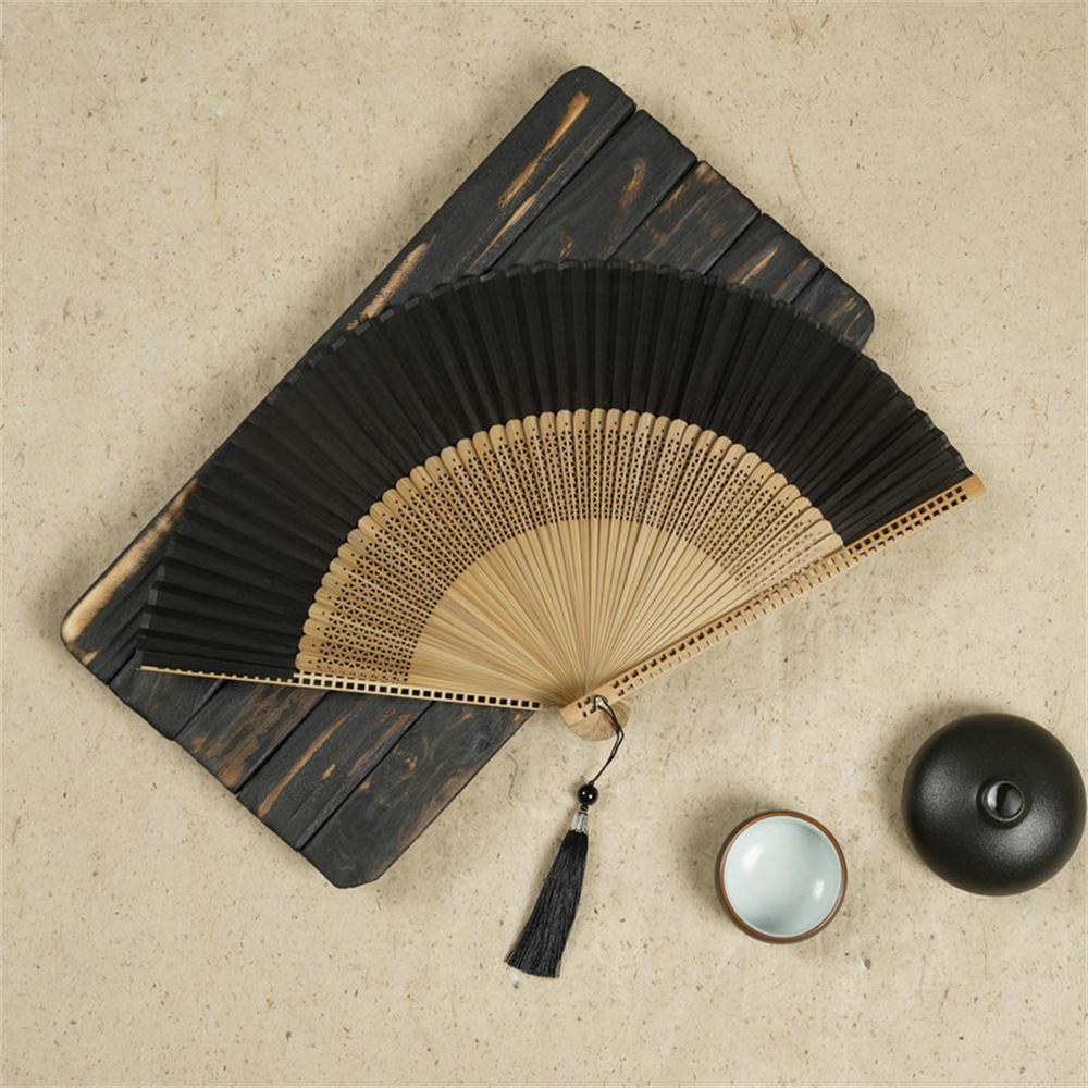 Carved Bamboo Folding Fan Wedding Party Dance Hand Fan Prop Home Decor Chinese Art Craft Wooden Vintage Hollow Antiquity Fan NEW
