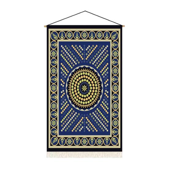 Woven Wall Hanging Tapestry Retro Floral Boho Wall Art Bohemian Style Poster Blanket Small B