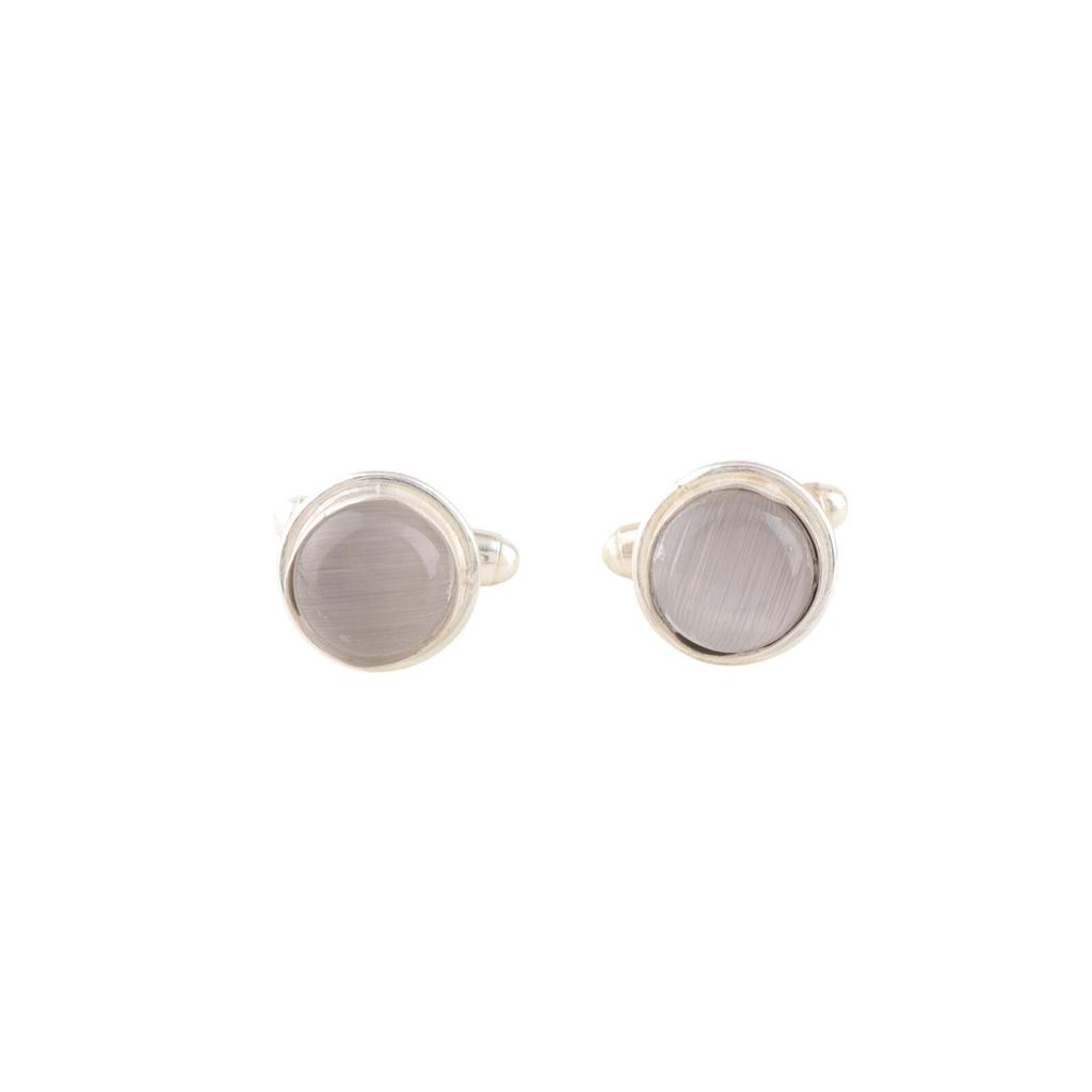925 Sterlingsilber Selenit Edelstein Manschettenknopf Handgefertigter Schmuck Vatertagsgeschenk CL-4-28