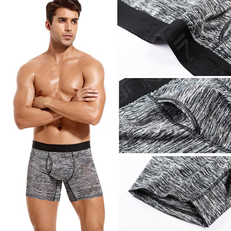 4pcs Front Open Mens Boxer Shorts Sexy Men's Panties Brand Men Underpants Breathable Underwear for Man Soft Elasticity Homme Trunks Boxers