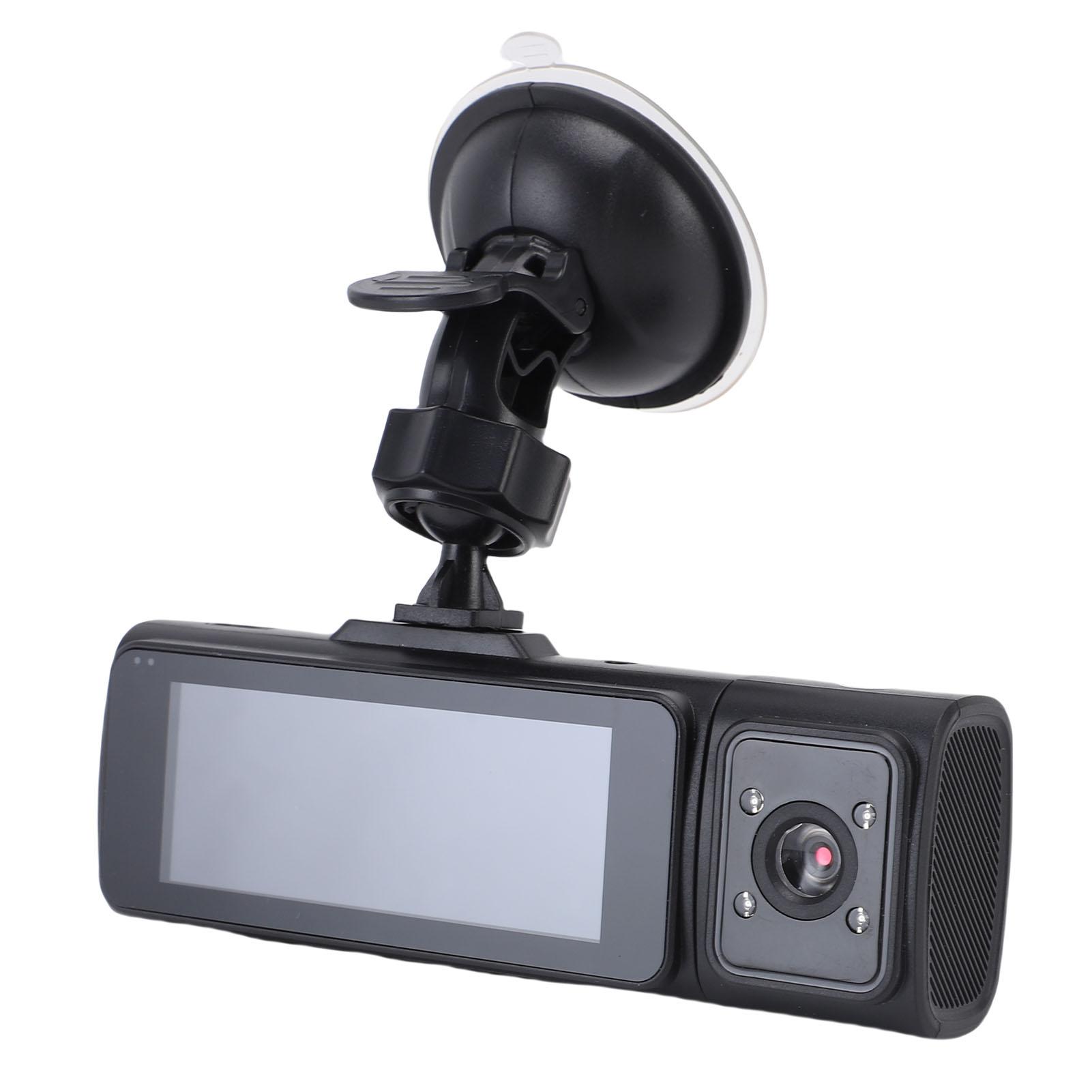 

1080P Dash Camera 3 Channel Car Camera DVR Front Rear Inside 170 Degree Wide Angle 2.7 Inch Display 24Hr Parking