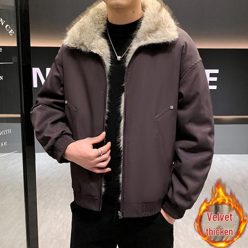 

Winter New Style Thickened Cotton Parka - Handsome & Fashionable Loose Fit for Students 3XL [145-160 recommended]