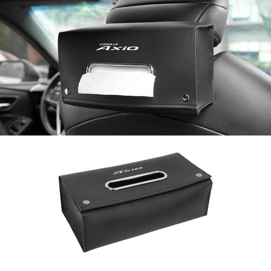 

Car Tissue Case for Toyota Corolla Fits Boxed Tissues and Soft Car Tissue Compatible with Armrests and Magnetic Storage Easy for Toyota Corolla Axio