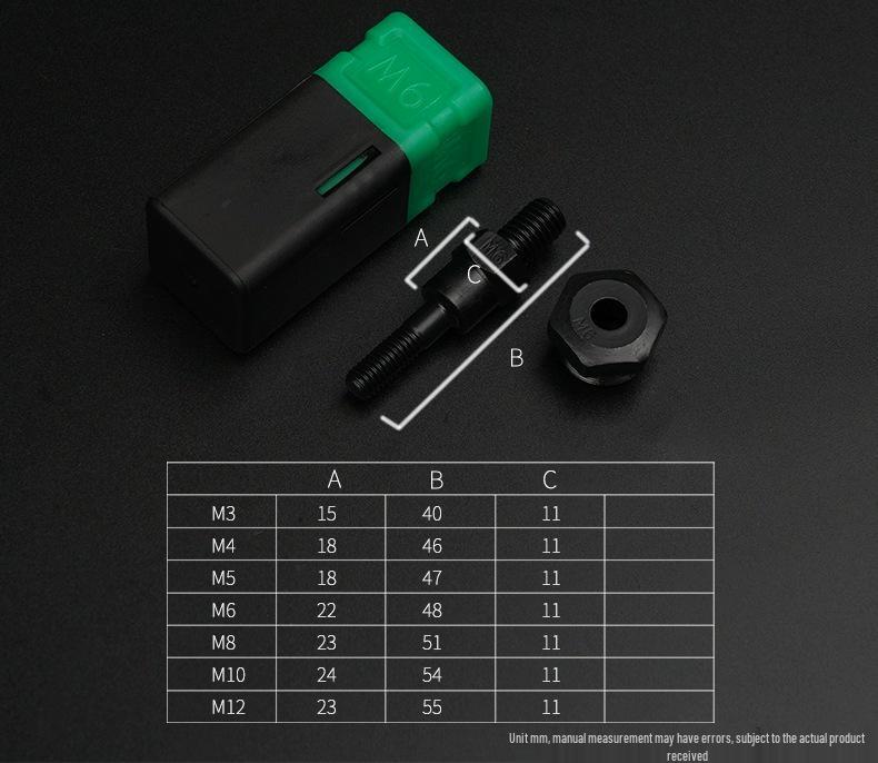 Manual Rivet Nut Gun with Double and Single Handle, Lever Gun Head with Screws M3-M12