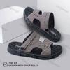 Fashion Men's Slip On Slippers 2025 Summer New Non Slip Soft Sole Casual Flat Shoes Fashion Breathable Comfortable Outdoor Beach Sandals